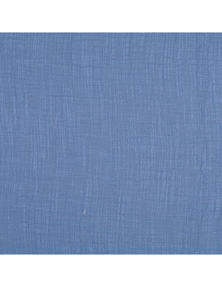 Tejido de doble gasa de algodón Vintage - Azul vaquero