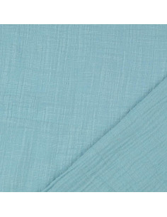 Tejido de doble gasa de algodón Vintage - Turquesa 2