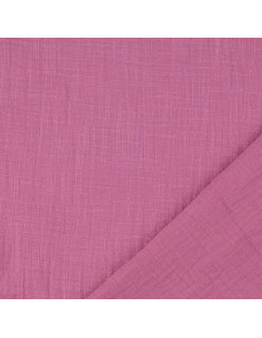 Tejido de doble gasa de algodón Vintage - Rosa palo 2