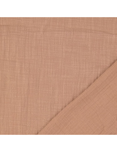 Tejido de doble gasa de algodón Vintage - Beige