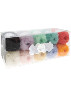 Caja de 10 ovillos de hilo para crochet Creative Bubble - Crazy Bubble Gang