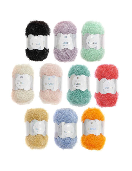 Caja de 10 ovillos de hilo para crochet Creative Bubble - Crazy Bubble Gang
