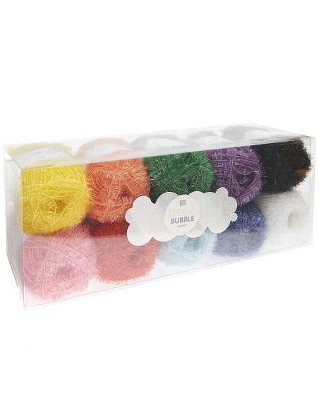 Caja de 10 ovillos de hilo para crochet Creative Bubble - Rainbow