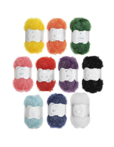 Caja de 10 ovillos de hilo para crochet Creative Bubble - Rainbow