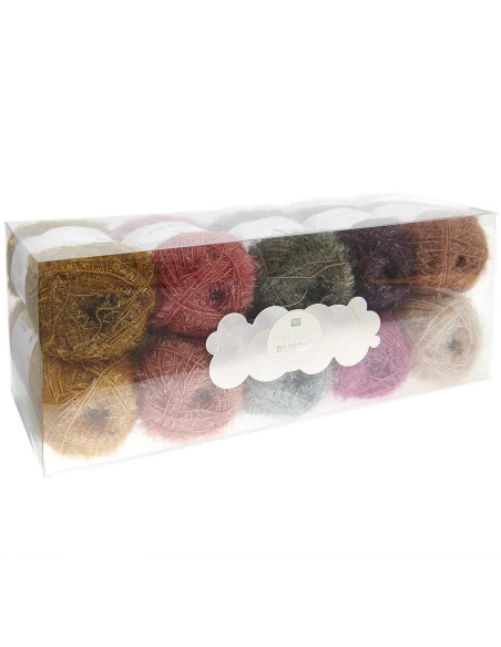 Caja de 10 ovillos de hilo para crochet Creative Bubble - Earthy