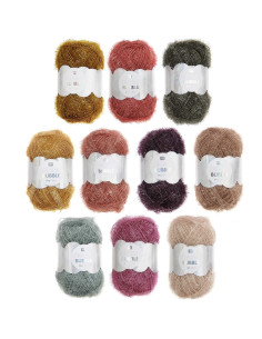 Caja de 10 ovillos de hilo para crochet Creative Bubble - Earthy 2
