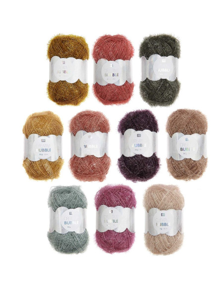 Caja de 10 ovillos de hilo para crochet Creative Bubble - Earthy