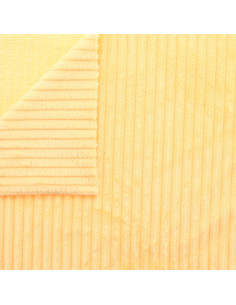 Tejido minky de canalé grueso - Amarillo 2