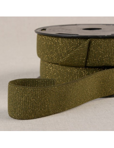 Boxer elástico con lentejuelas - Caqui y dorado