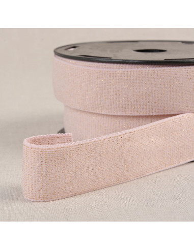 Boxer elástico con lentejuelas - Rosa y dorado