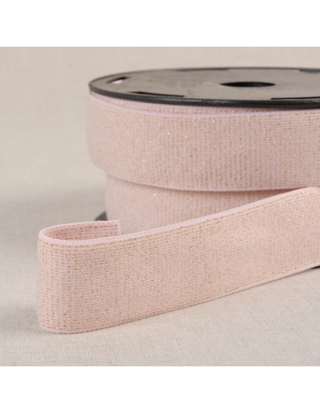 Boxer elástico con lentejuelas - Rosa y dorado