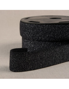Boxer elástico con lentejuelas - Negro y plateado