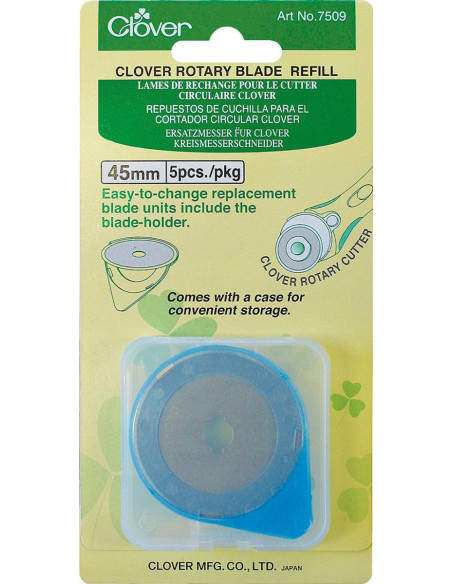 5 cuchillas de repuesto para cortador Clover - 45 mm