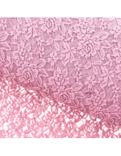 Tejido de encaje elástico Glamour - Rosa viejo