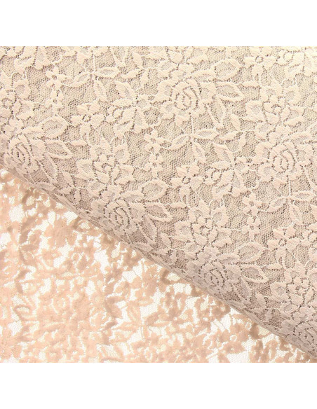 Tejido de encaje elástico Glamour - Nude