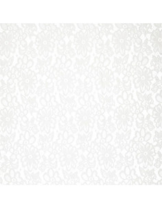 Tejido guipur elástico Bloom - Blanco 2