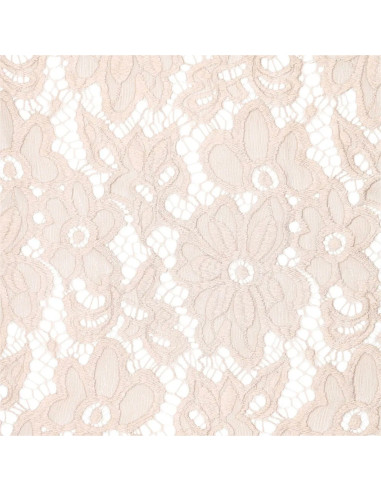 Tejido guipur elástico Bloom - Beige