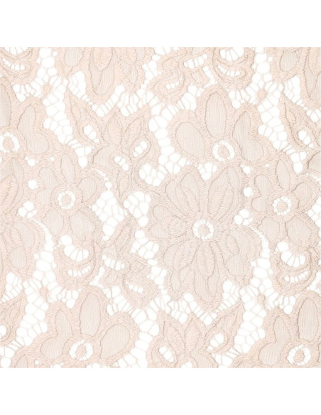 Tejido guipur elástico Bloom - Beige