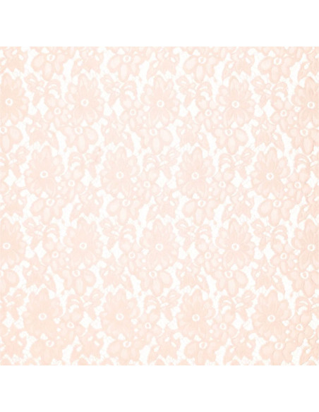Tejido guipur elástico Bloom - Rosa claro