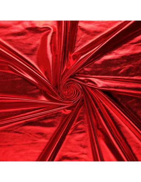 Tejido lamé elástico - Rojo