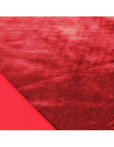 Tejido lamé elástico - Rojo