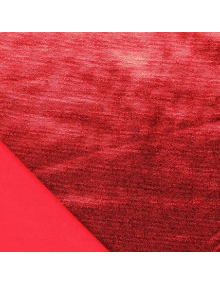 Tejido lamé elástico - Rojo