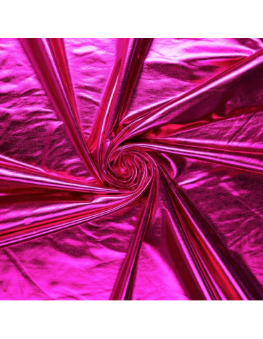 Tejido lamé elástico - Fucsia