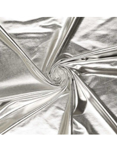 Tejido lamé elástico - Plata
