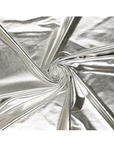 Tejido lamé elástico - Plata