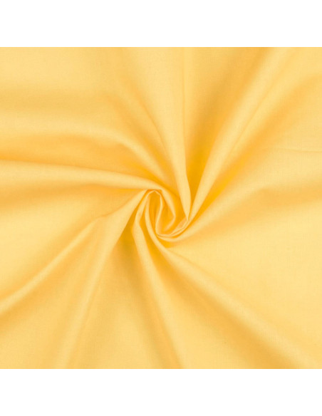 Tejido de algodón cretona liso - Amarillo paja
