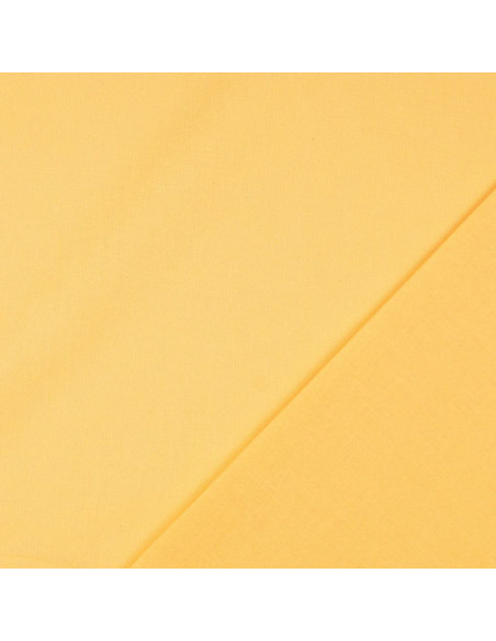 Tejido de algodón cretona liso - Amarillo paja