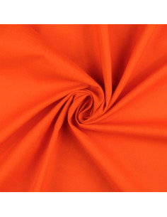 Tejido de algodón cretona liso - Naranja