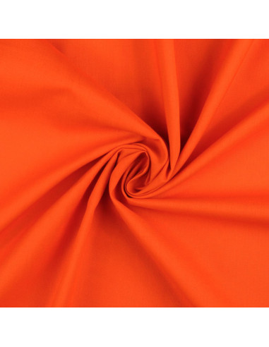 Tejido de algodón cretona liso - Naranja