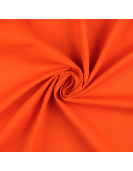 Tejido de algodón cretona liso - Naranja
