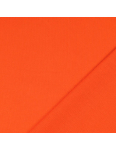 Tejido de algodón cretona liso - Naranja