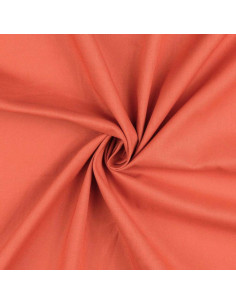 Tejido de algodón cretona liso - Naranja zanahoria