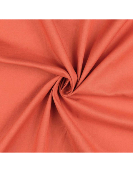 Tejido de algodón cretona liso - Naranja zanahoria