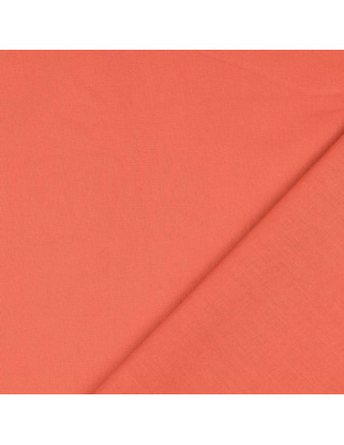 Tejido de algodón cretona liso - Naranja zanahoria