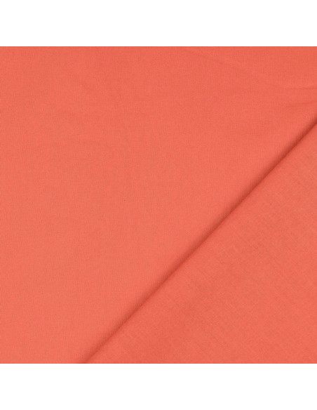 Tejido de algodón cretona liso - Naranja zanahoria