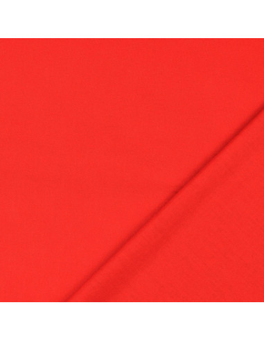 Tejido de algodón cretona liso - Rojo