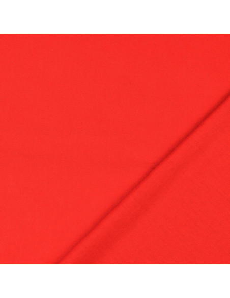 Tejido de algodón cretona liso - Rojo