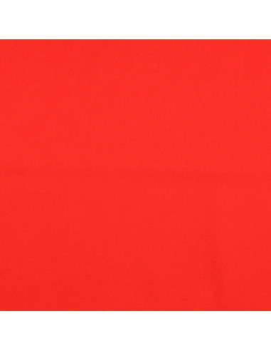 Tejido de algodón cretona liso - Rojo