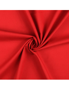 Tejido de algodón cretona liso - Rojo amapola