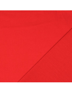 Tejido de algodón cretona liso - Rojo amapola 2