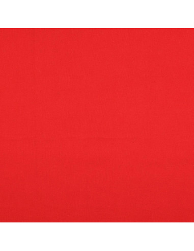 Tejido de algodón cretona liso - Rojo amapola