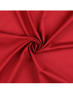 Tejido de algodón cretona liso - Rojo oscuro