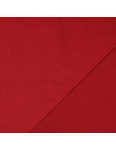 Tejido de algodón cretona liso - Rojo oscuro