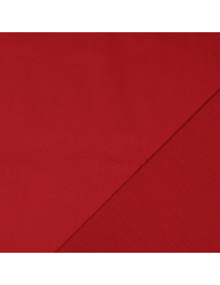 Tejido de algodón cretona liso - Rojo oscuro