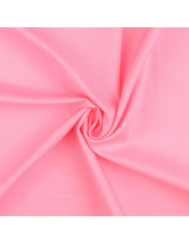 Tejido de algodón cretona liso - Rosa