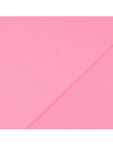 Tejido de algodón cretona liso - Rosa